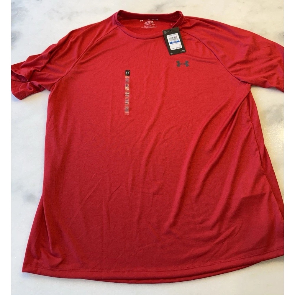 Under Armour Tech 2.0 Tee Mens XL Red Short Sleeve Loose Fit Performance Shirt